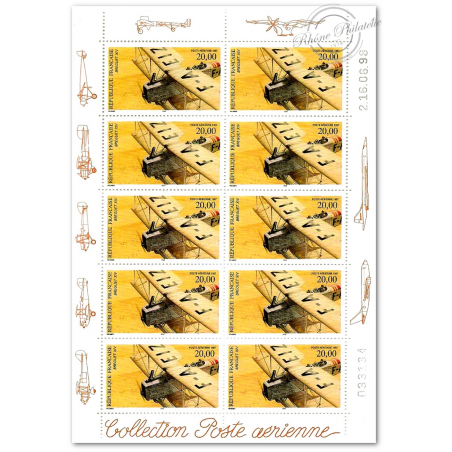 PA N°_61 BIPLAN 1997 LUXE feuille de 10 timbres sous blister