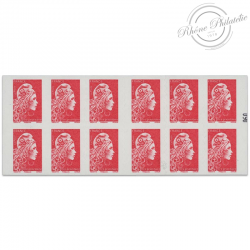 CARNET FRANCE 1599-C4 DE 12 TIMBRES POUR AFFRANCHIR MARIANNE ROUGE D'YSEULT