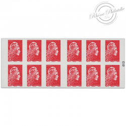 CARNET FRANCE 1599-C13 DE 12 TIMBRES POUR AFFRANCHIR MARIANNE ROUGE D'YSEULT