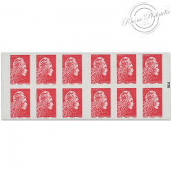 CARNET FRANCE 1599-C6 DE 12 TIMBRES POUR AFFRANCHIR MARIANNE ROUGE D'YSEULT