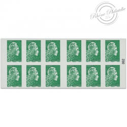 CARNET FRANCE 1598-C1 DE 12 TIMBRES POUR AFFRANCHIR MARIANNE VERTE D'YSEULT