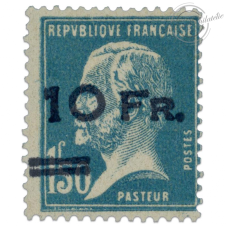 FRANCE FAUX PA N°4 TYPE PASTEUR SURCHARGÉ, TIMBRE NEUF 1928