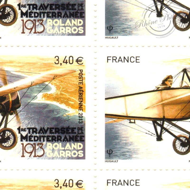 POSTE AÉRIENNE N° 77 MONOPLAN ROLAND GARROS 2013 FEUILLE COLLECTOR TIMBRES NEUFS