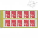 CARNET N°3419-C3 DE 10 TIMBRES POUR AFFRANCHIR MARIANNE ROUGE DU 14 JUILLET