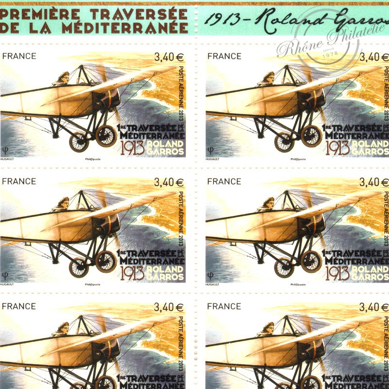 POSTE AÉRIENNE N° 77 MONOPLAN ROLAND GARROS 2013 FEUILLE COLLECTOR TIMBRES NEUFS