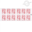 CARNET FRANCE 851-C17 DE 12 TIMBRES 20g POUR AFFRANCHIR MARIANNE ROUGE DE CIAPPA