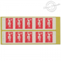CARNET FRANCE 2874-C7 MARIANNE ROUGE DE BRIAT 10 TIMBRES POUR AFFRANCHIR