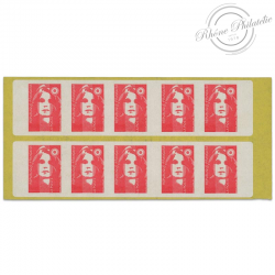 CARNET FRANCE 2874-C8 MARIANNE ROUGE DE BRIAT POUR AFFRANCHIR 10 TIMBRES