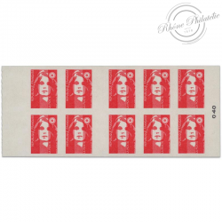 CARNET FRANCE 2874-C3 MARIANNE ROUGE DE BRIAT 10 TIMBRES 20g POUR AFFRANCHIR