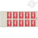 CARNET FRANCE 2874-C1 MARIANNE ROUGE DE BRIAT 10 TIMBRES POUR AFFRANCHIR 20g