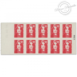 CARNET FRANCE 2874-C1 MARIANNE ROUGE DE BRIAT 10 TIMBRES POUR AFFRANCHIR 20g