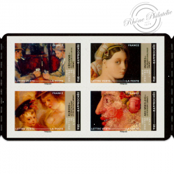 CARNET FRANCE BC2190 CHEFS D'OEUVRE DE L'ART, TIMBRES POUR AFFRANCHIR 12 LETTRES 20G