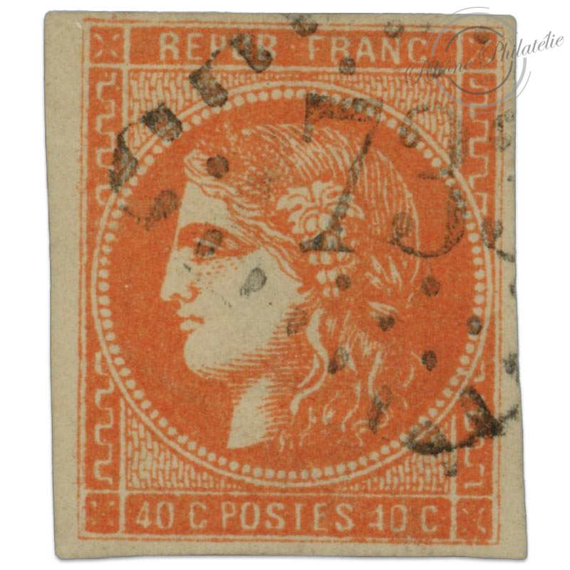 FRANCE N°48 TYPE CÉRÈS 40c, TIMBRE OBLITÉRÉ DE 1870