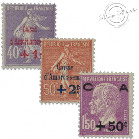 FRANCE N°249 À 251, CAISSE D'AMORTISSEMENT, TIMBRES NEUFS - 1928