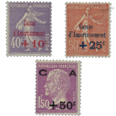 FRANCE N°249 À 251, CAISSE D'AMORTISSEMENT, TIMBRES NEUFS - 1928