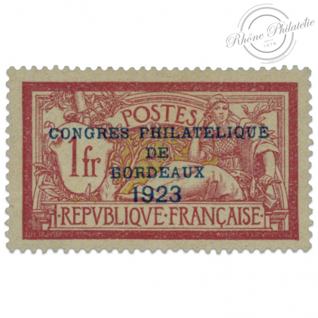 FRANCE N°182 CONGRÈS BORDEAUX, TIMBRE NEUF*, SIGNÉ JF BRUN - 1923