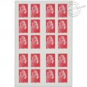CARNET FRANCE 1599-C3 DE 20 TIMBRES POUR AFFRANCHIR MARIANNE ROUGE D\'YSEULT