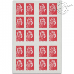 CARNET FRANCE 1599-C3 DE 20 TIMBRES POUR AFFRANCHIR MARIANNE ROUGE D'YSEULT