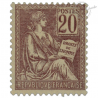 FRANCE N°113 TYPE MOUCHON 20 C BRUN LILAS, TIMBRE NEUF - 1900-01