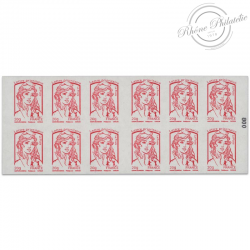 CARNET FRANCE 851-C9 DE 12 TIMBRES 20g POUR AFFRANCHIR MARIANNE ROUGE DE CIAPPA