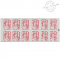 CARNET FRANCE 851-C18 DE 12 TIMBRES 20g POUR AFFRANCHIR MARIANNE ROUGE DE CIAPPA