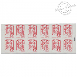 CARNET FRANCE 1214-C1 DE 12 TIMBRES POUR AFFRANCHIR MARIANNE ROUGE DE CIAPPA