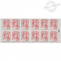 CARNET FRANCE 1214-C4 DE 12 TIMBRES POUR AFFRANCHIR MARIANNE ROUGE DE CIAPPA