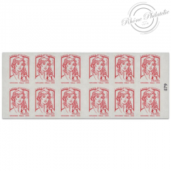 CARNET FRANCE 1214-C7 DE 12 TIMBRES POUR AFFRANCHIR MARIANNE ROUGE DE CIAPPA