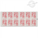 CARNET FRANCE 1214-C5 DE 12 TIMBRES POUR AFFRANCHIR MARIANNE ROUGE DE CIAPPA