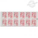 CARNET FRANCE 1214-C10 DE 12 TIMBRES MARIANNE POUR AFFRANCHIR ROUGE DE CIAPPA