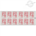 CARNET FRANCE 1214-C11 DE 12 TIMBRES POUR AFFRANCHIR MARIANNE ROUGE DE CIAPPA