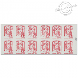 CARNET FRANCE 1214-C11 DE 12 TIMBRES POUR AFFRANCHIR MARIANNE ROUGE DE CIAPPA