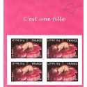 CARNET FRANCE BC54 DE TIMBRES POUR AFFRANCHIR 10 LETTRES 20g "C\'EST UNE FILLE"