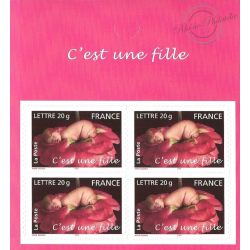 CARNET FRANCE BC54 DE TIMBRES POUR AFFRANCHIR 10 LETTRES 20g "C'EST UNE FILLE"