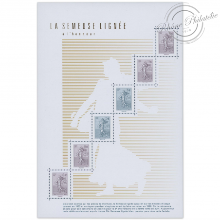 FEUILLET DE FRANCE N° F5532 SEMEUSE LIGNÉE (2021), TIMBRES NEUFS** LUXE