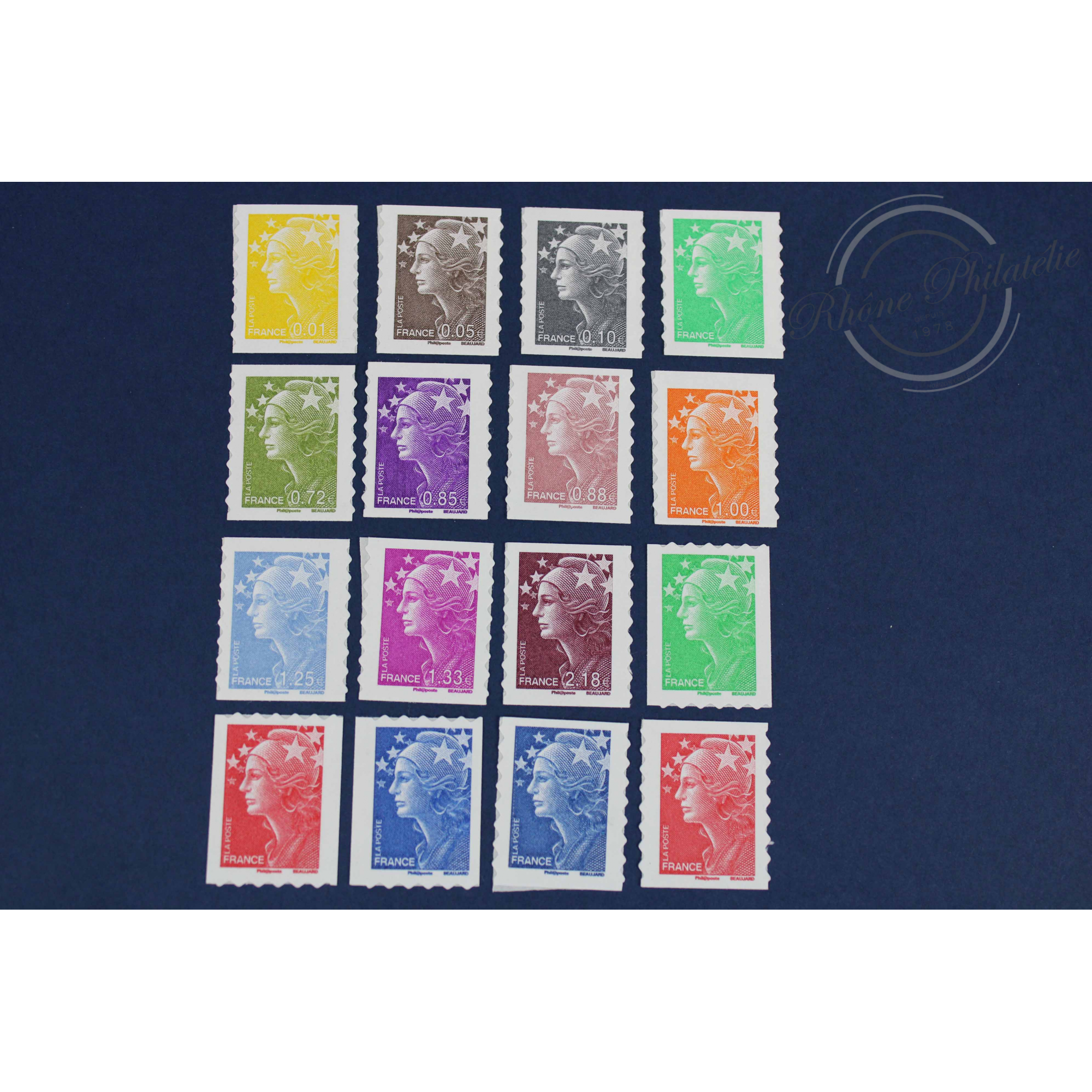 FRANCE SÉRIE N°208 A 218 + 175a et 179a, TIMBRES AUTOADHÉSIFS NEUFS - 2008