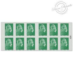 CARNET FRANCE 1598-C6 DE 12 TIMBRES POUR AFFRANCHIR MARIANNE VERTE D'YSEULT