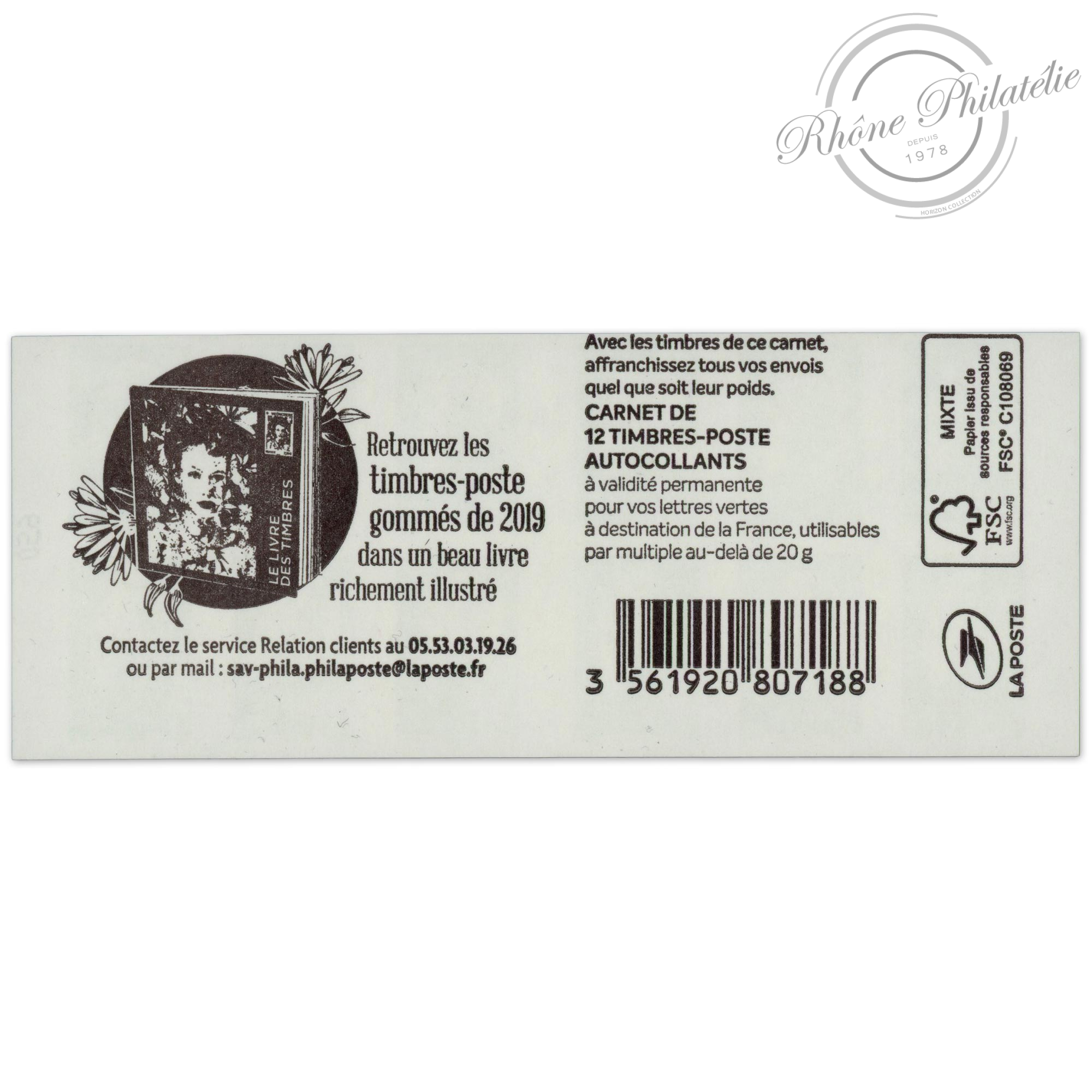 CARNET FRANCE 1598-C8 DE 12 TIMBRES POUR AFFRANCHIR MARIANNE VERTE D'YSEULT CARNET FRANCE 1598-C8 DE 12 TIMBRES POUR AFFRANCHIR MARIANNE VERTE D'YSEULT