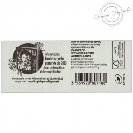 CARNET FRANCE 1598-C8 DE 12 TIMBRES POUR AFFRANCHIR MARIANNE VERTE D'YSEULT