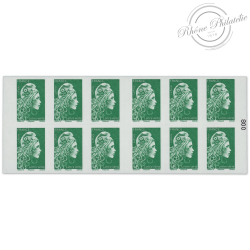 CARNET FRANCE 1598A-C2 DE 12 TIMBRES POUR AFFRANCHIR MARIANNE VERTE D'YSEULT