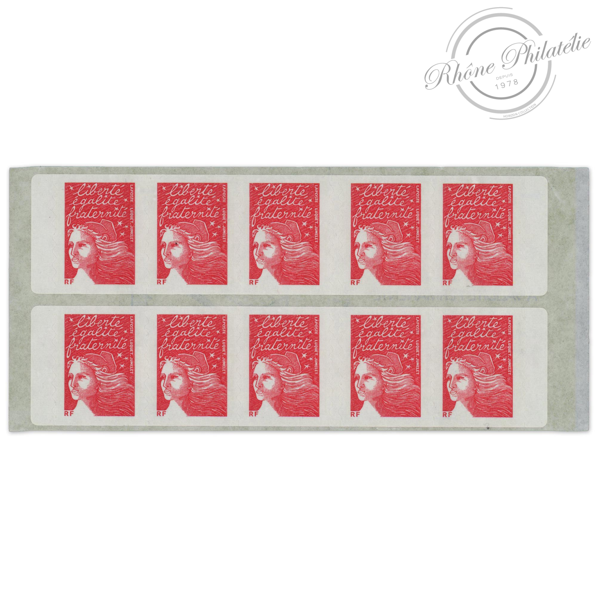 CARNET N°3419-C12 DE 10 TIMBRES MARIANNE ROUGE DU 14 JUILLET
