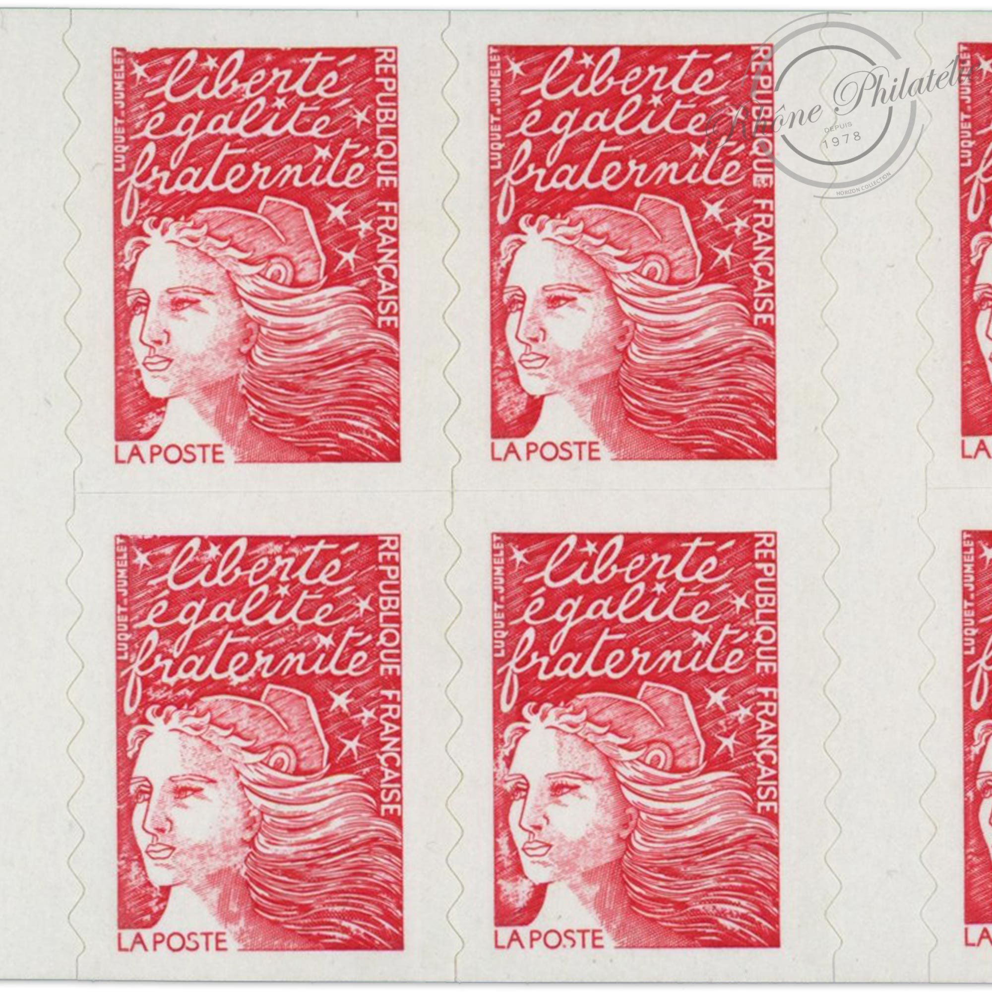 Carnet 10 timbres Marianne du 14 Juillet rouge VILLERSCOLLECTIONS