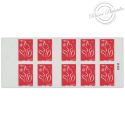 CARNET FRANCE 3744-C10 DE 10 TIMBRES POUR AFFRANCHIR MARIANNE ROUGE DE LAMOUCHE