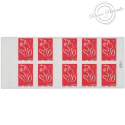 CARNET FRANCE 3744A-C4 DE 10 TIMBRES POUR AFFRANCHIR MARIANNE ROUGE DE LAMOUCHE