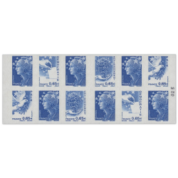 CARNET FRANCE 1517 MARIANNE BLEUE DE BEAUJARD COMPOSITION VARIABLE