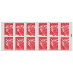 CARNET FRANCE 590-C15 DE 12 TIMBRES POUR AFFRANCHIR MARIANNE ROUGE DE BEAUJARD
