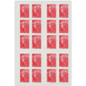 CARNET FRANCE 4197-C7 DE 20 TIMBRES POUR AFFRANCHIR MARIANNE ROUGE DE BEAUJARD
