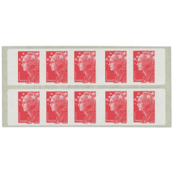 CARNETFRANCE 4197-C4 DE 10 TIMBRES MARIANNE ROUGE DE BEAUJARD