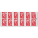 CARNET FRANCE 4197-C23 DE 12 TIMBRES POUR AFFRANCHIR MARIANNE ROUGE DE BEAUJARD