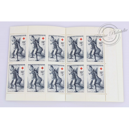 FRANCE CARNET CROIX-ROUGE 1955, TIMBRES NEUFS**